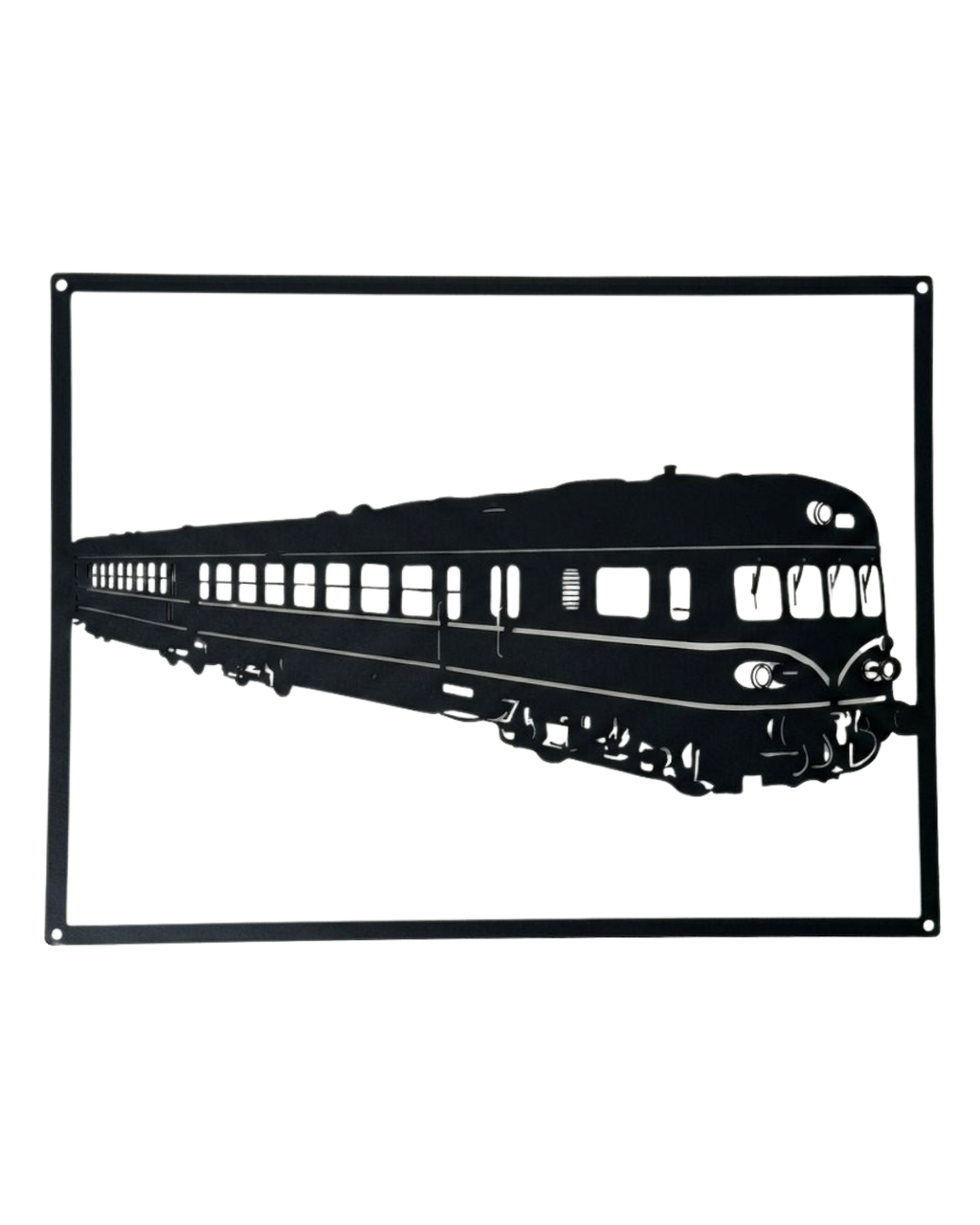 "Blauer Blitz" Metall-Wandbild (40 cm) Schwarz